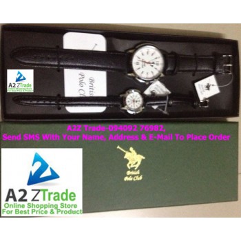 Pair Watch-British Polo Club, Gents & Ladies Watch- BPC-050 & 051,Imported, MRP Rs.4999
